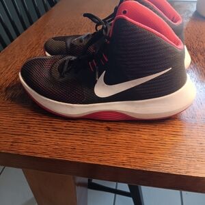 Nike Black and Pink High-Top Sneakers